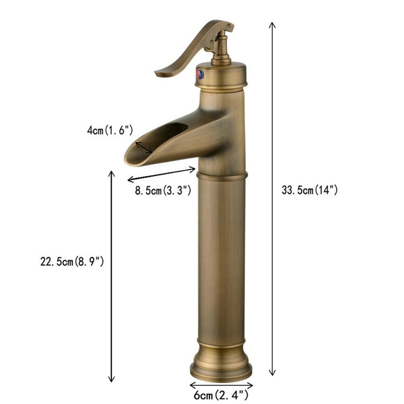 Moderne Simple produits pour salle de bain Poignée évier robinet à levier unique Cuivre jaune