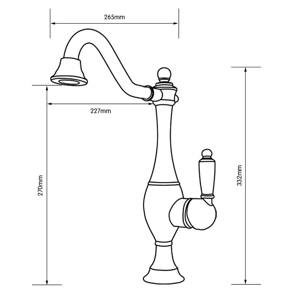 Moderne Simple produits pour salle de bain Poignée évier robinet à levier unique Beige