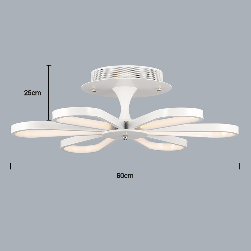 Moderne Simple métal+plastique processus de cuisson Blanc / blanc chaud LED--1*40W Lustre  