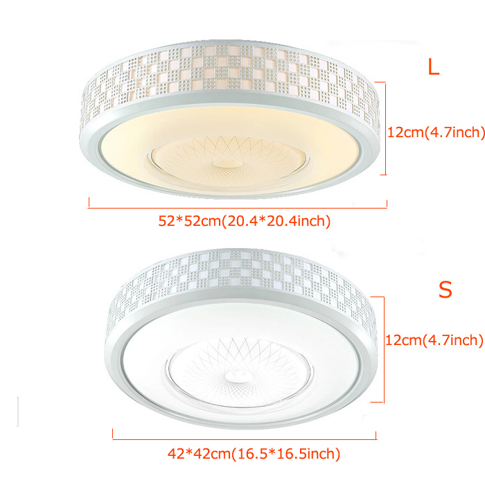 Moderne mode simple LED acrylique blanche ronde réticulaire encastrée Lumière Salon étude de Chambre Salle à manger