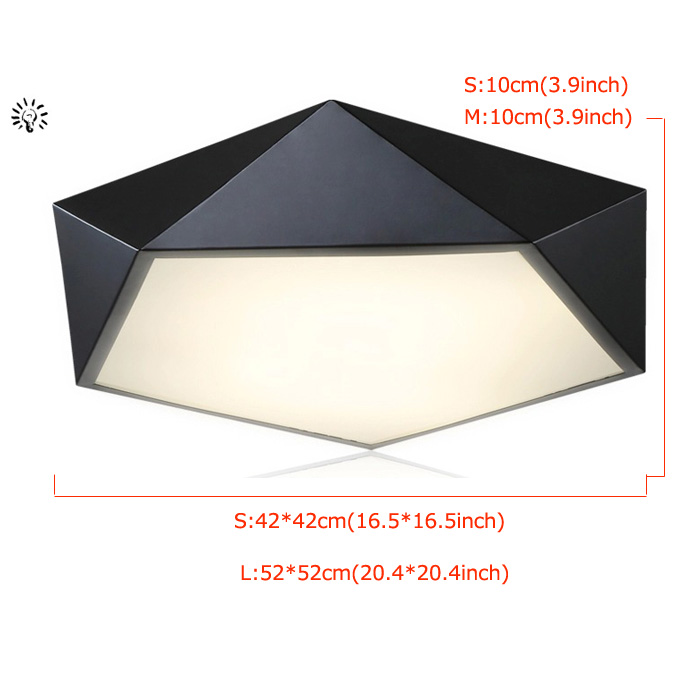 Simple moderne Creatif Acrylique LED Flush géométrique Lumière Mount Salon étude de Chambre Salle à manger
